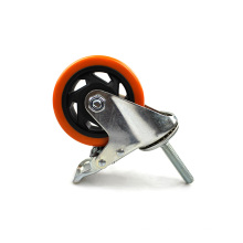 4 Inch medium Threaded Stem Brake Casters